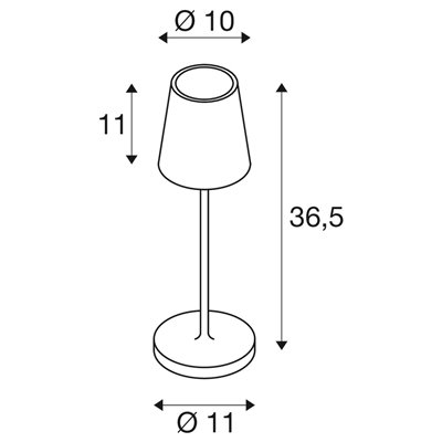 Luminaria de sobremesa VINOLINA TWO IP65 2,2-2,7-3K portable SLV 1007697 Beis