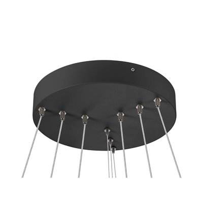 Luminaria Led de suspensión ONE FLAT triple 300cm 2,7-3K Dali SLV 1007701 Negro