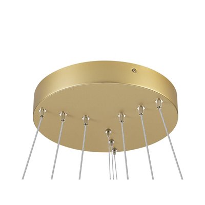 Luminaria Led de suspensión ONE FLAT triple 300cm 2,7-3K Dali SLV 1007703 Latón