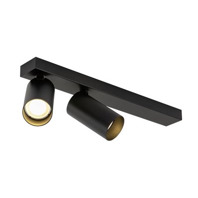 Foco doble long de superficie KAMI 2x10W GU10 SLV 1007733 Negro