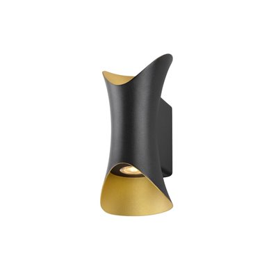 Aplique pared MODELA up/down 2700K PHASE SLV 1007807 Negro/Dorado