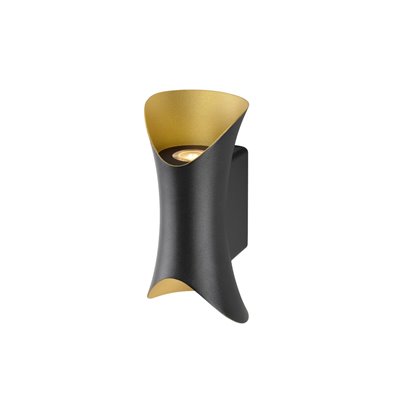 Aplique pared MODELA up/down 2700K PHASE SLV 1007807 Negro/Dorado