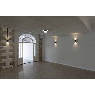 Aplique pared MODELA up/down 2700K PHASE SLV 1007807 Negro/Dorado