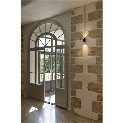 Aplique pared MODELA up/down 2700K PHASE SLV 1007807 Negro/Dorado