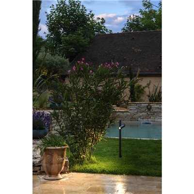 Luminaria Led piqueta jardin HELIA SLIM Pole IP65 3000K SLV 1007868 Negro