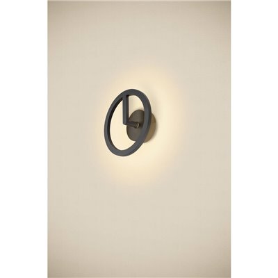 Aplique exterior Q-RING WL IP65 3000K SLV 1007918 Negro