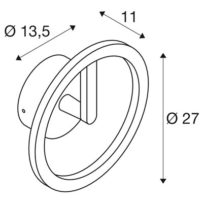 Aplique exterior Q-RING WL IP65 3000K SLV 1007919 Blanco