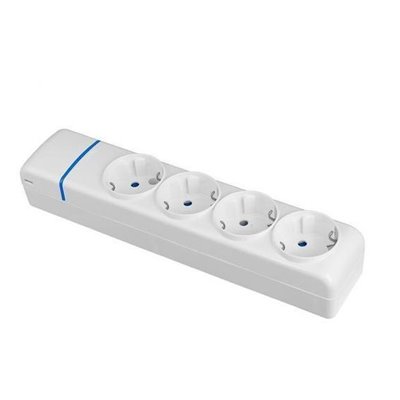 Base múltiple de 4 tomas 2P+T, 16A 250V sin cable serie Ion SOLERA 8004P