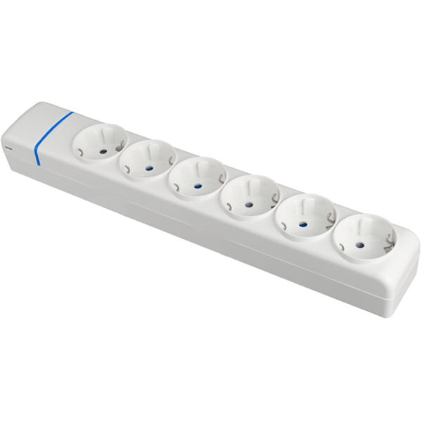 Base múltiple de 6 tomas 2P+T, 16A 250V sin cable serie Ion SOLERA 8006P