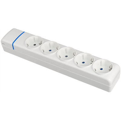 Base múltiple de 5 tomas 2P+T, 16A 250V sin cable serie Ion SOLERA 8005P