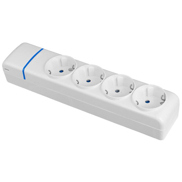 Base múltiple de 4 tomas 2P+T, 16A 250V sin cable serie Ion SOLERA 8004P