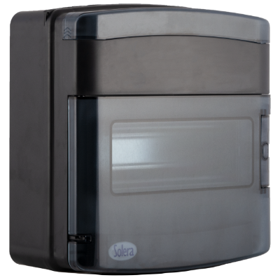 Caja distribución estanca 9 elementos IP65 245x250x110 SOLERA V9BN Negro