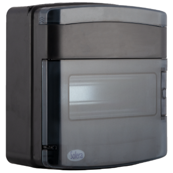Caja distribución estanca 9 elementos IP65 245x250x110 SOLERA V9BN Negro