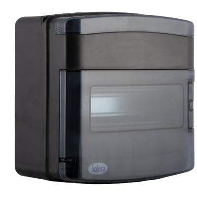 Caja distribución estanca 9 elementos IP65 245x250x139 SOLERA V9N Negro