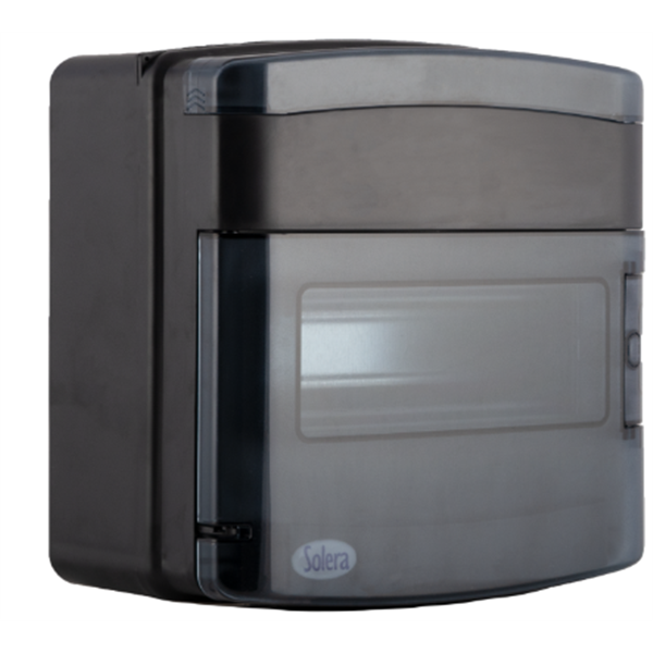 Caja distribución estanca 9 elementos IP65 245x250x139 SOLERA V9N Negro