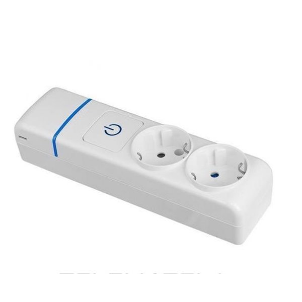 Base múltiple de 2 tomas 2P+T, 16A 250V sin cable con interruptor serie Ion SOLERA 8002PIL
