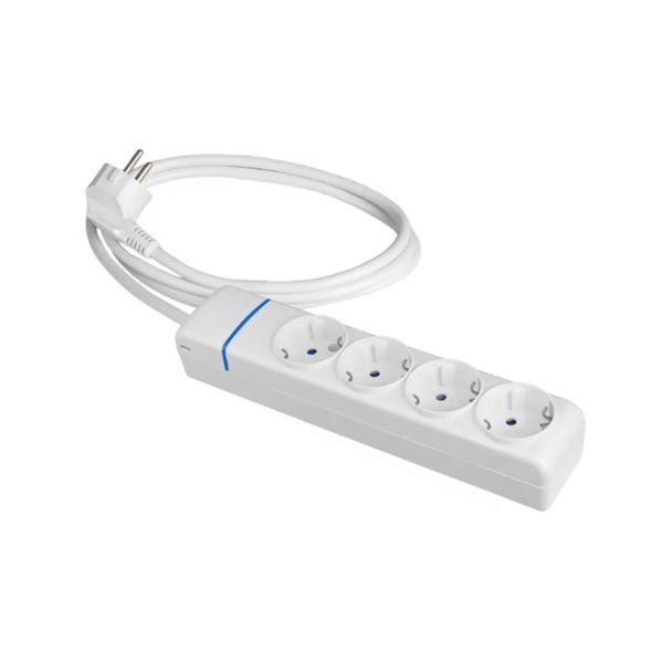 Base múltiple de 4 tomas 2P+T, 16A 250V cable 1,5m serie Ion SOLERA 8014P