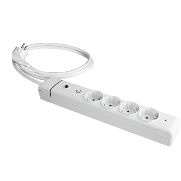 Base múltiple de 5 tomas 2P+T, 16A 250V interruptor 1,5m Ion con protección SOLERA 41ILSO