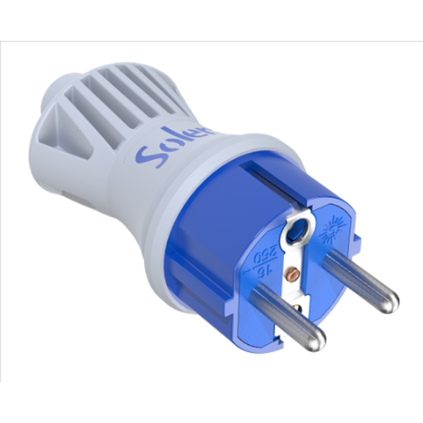 Clavija 2P+T 16A 250V elastómero blanco IP44 SOLERA 5706CKB
