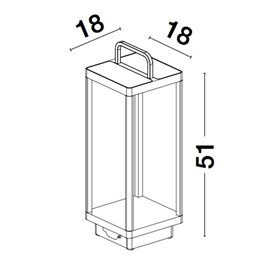 Lampara portatil Solar Nova Luce Bali NL-9922510 Antracita