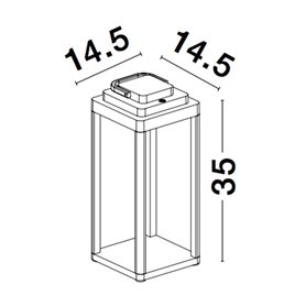 Lampara portatil Nova Luce Figi NL-9922350 Antracita