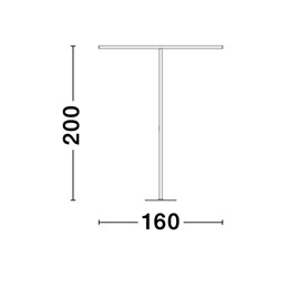 Lampara de pie Nova luce GAL Double NL-9008815 Negro