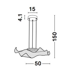 Luminaria Led colgante NOVA LUCE SIDERNO NL-9054501 Oro