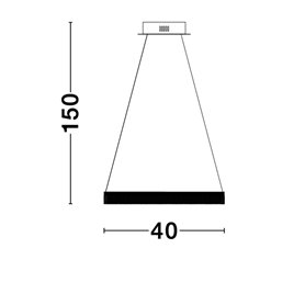 Luminaria Led colgante suspension NOVA LUCE COURTEZ NL-9818482 Oro