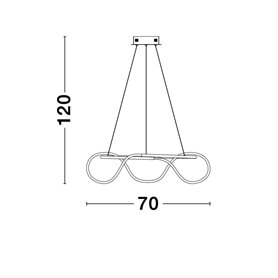 Luminaria Led colgante suspension NOVA LUCE TIRIAC NL-9548104 Oro