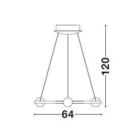 Luminaria Led colgante suspension NOVA LUCE CELIA NL-9820600 Oro
