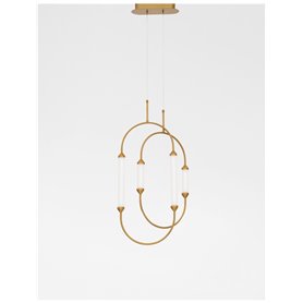 Luminaria Led colgante suspension NOVA LUCE ZIMBA NL-9862872 Oro