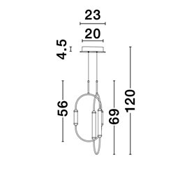 Luminaria Led colgante suspension NOVA LUCE ZIMBA NL-9862872 Oro