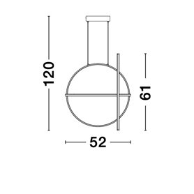 Luminaria Led colgante suspension NOVA LUCE ARTE NL-9114862 Oro