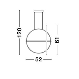 Luminaria Led colgante suspension NOVA LUCE ARTE NL-9114861 Negro
