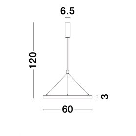 Luminaria Led colgante suspension NOVA LUCE EMPATIA NL-9172635 Negro