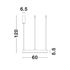 Luminaria Led colgante suspension NOVA LUCE MOTIF NL-9190740 Blanco D60