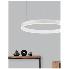 Luminaria Led colgante suspension NOVA LUCE MOTIF NL-9190748 Blanco D80