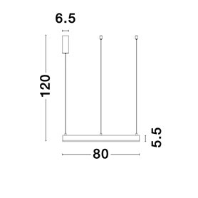 Luminaria Led colgante suspension NOVA LUCE MOTIF NL-9190748 Blanco D80