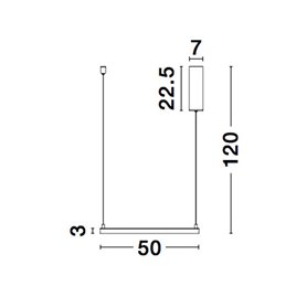 Luminaria Led colgante suspension NOVA LUCE ETERNA NL-9990735 Blanco L50