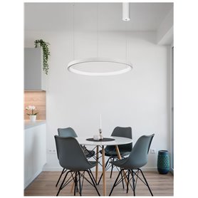 Luminaria Led colgante suspension NOVA LUCE PERTINO NL-9853681 Blanco D48