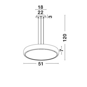 Luminaria Led colgante suspension NOVA LUCE GAP NL-8100987 Blanco