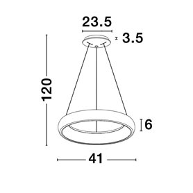 Luminaria Led colgante suspension NOVA LUCE ALBI NL-8105619 Gris D41
