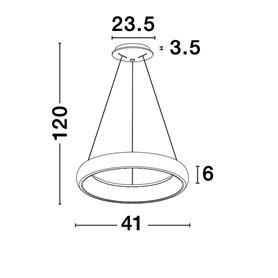 Luminaria Led colgante suspension NOVA LUCE ALBI NL-8105618 Blanco D41
