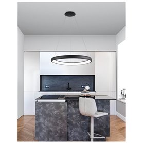 Luminaria Led colgante suspension NOVA LUCE ALBI NL-8105604D Negro D81