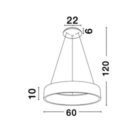Luminaria Led colgante suspension NOVA LUCE RANDO NL-6167204 Gris 4K