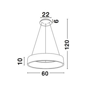 Luminaria Led colgante suspension NOVA LUCE RANDO NL-6167209 Marron