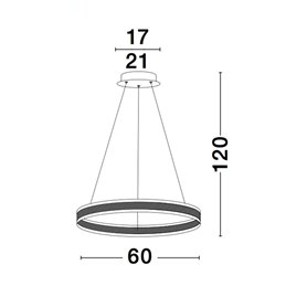 Luminaria Led colgante suspension NOVA LUCE NADOR NL-88622101D Marron