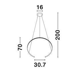 Luminaria Led colgante suspension NOVA LUCE BREDA NL-9010023 Negro