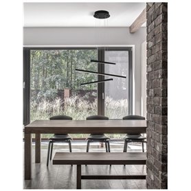 Luminaria Led colgante suspension NOVA LUCE LIOR NL-9010033 Negro