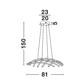 Luminaria Led colgante suspension NOVA LUCE NARVI NL-9848138 Negro